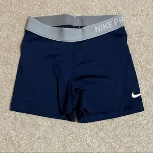 Navy Blue Nike Pro Shorts